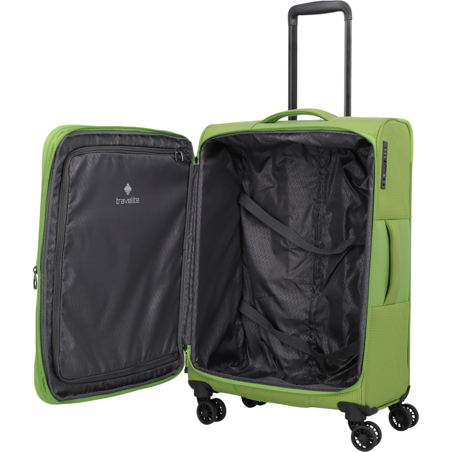 Travelite Corsiica 4-Rollen-Trolley M erw. 67 cm -Fresh Green KOFFER-PLUS.COM