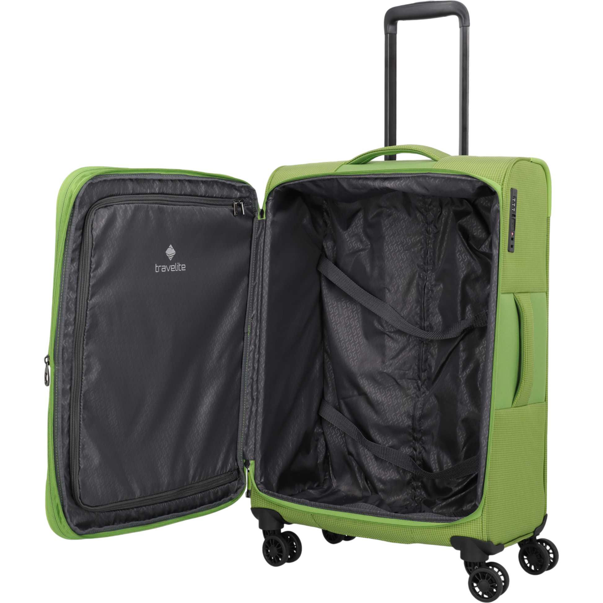 Travelite Corsiica 4-Rollen-Trolley M erw. 67 cm -Fresh Green KOFFER-PLUS.COM