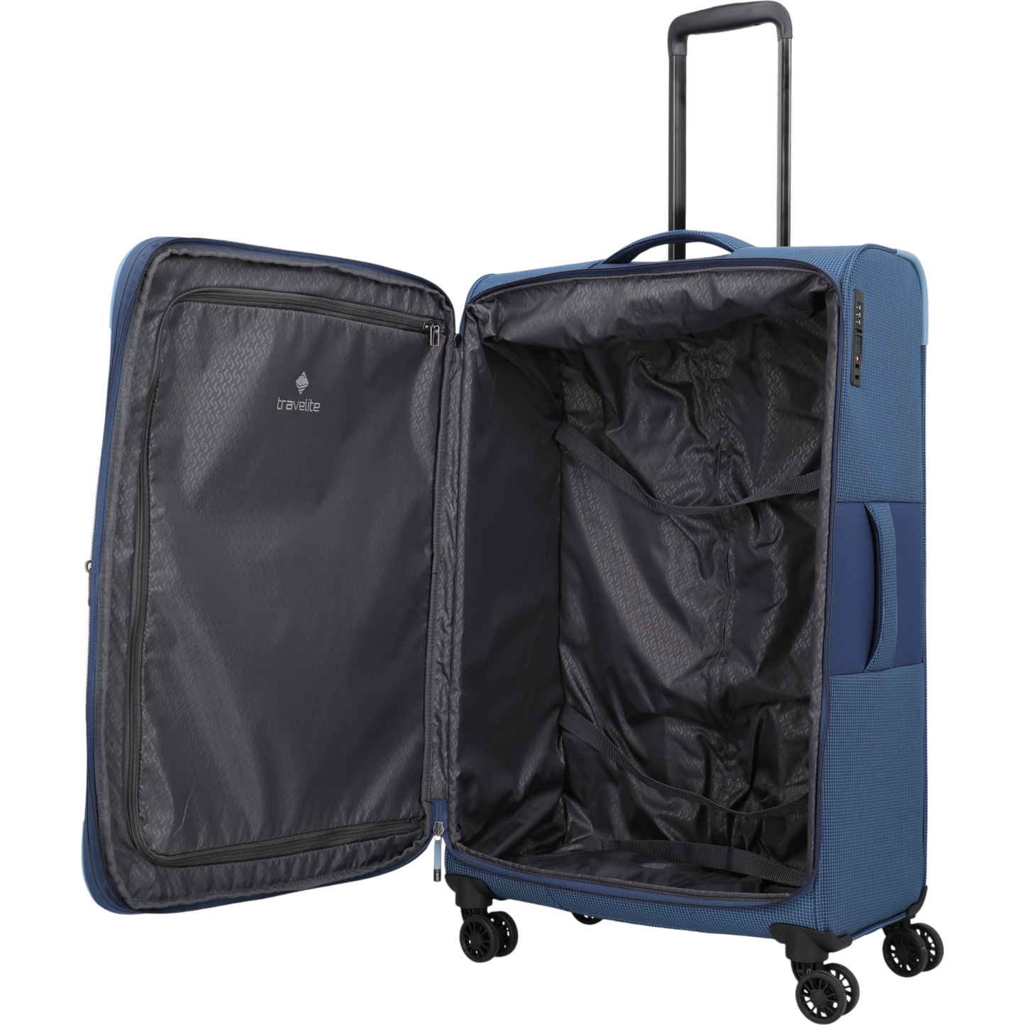 Travelite Corsiica 4-Rollen-Trolley L erw. 77 cm -Blue KOFFER-PLUS.COM