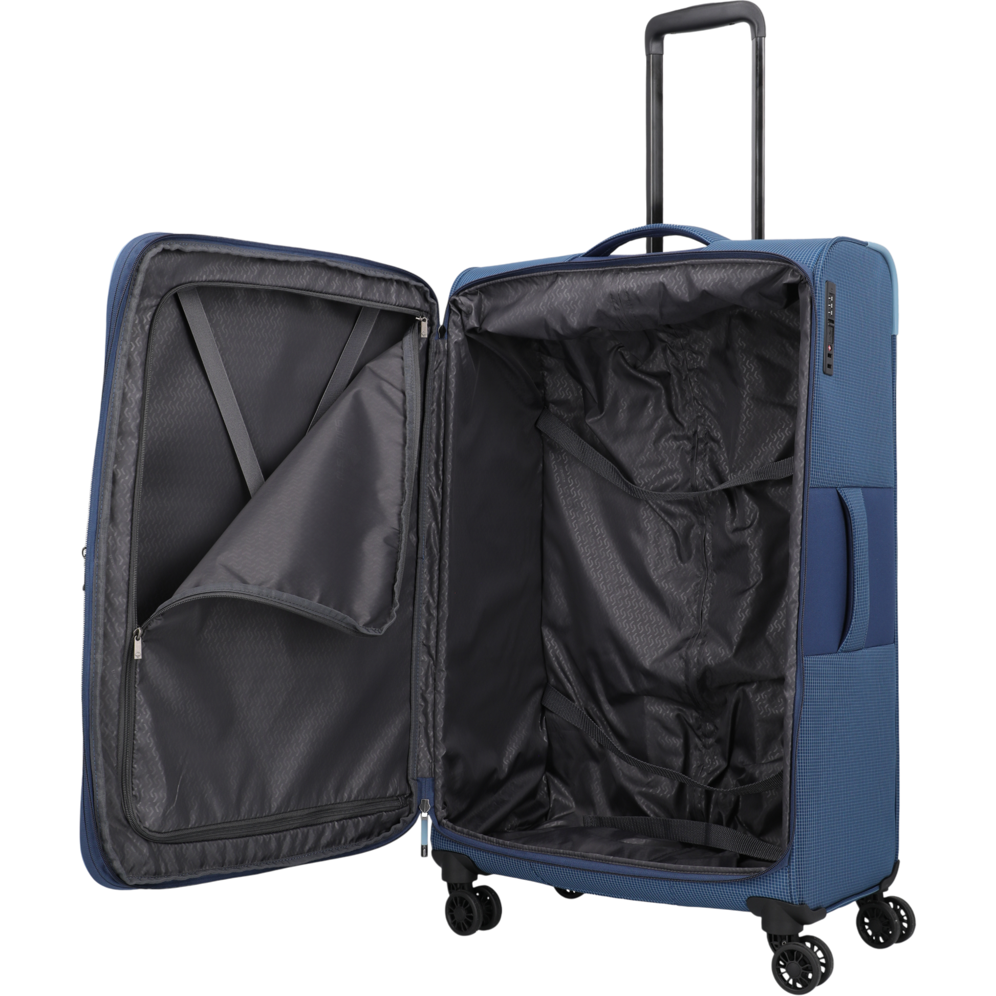 Travelite Corsiica 4-Rollen-Trolley L erw. 77 cm -Blue KOFFER-PLUS.COM