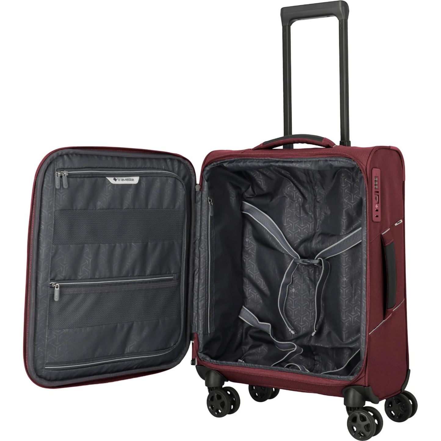 Travelite Skaii 4-Rollen-Bordtrolley S 55 cm -Red