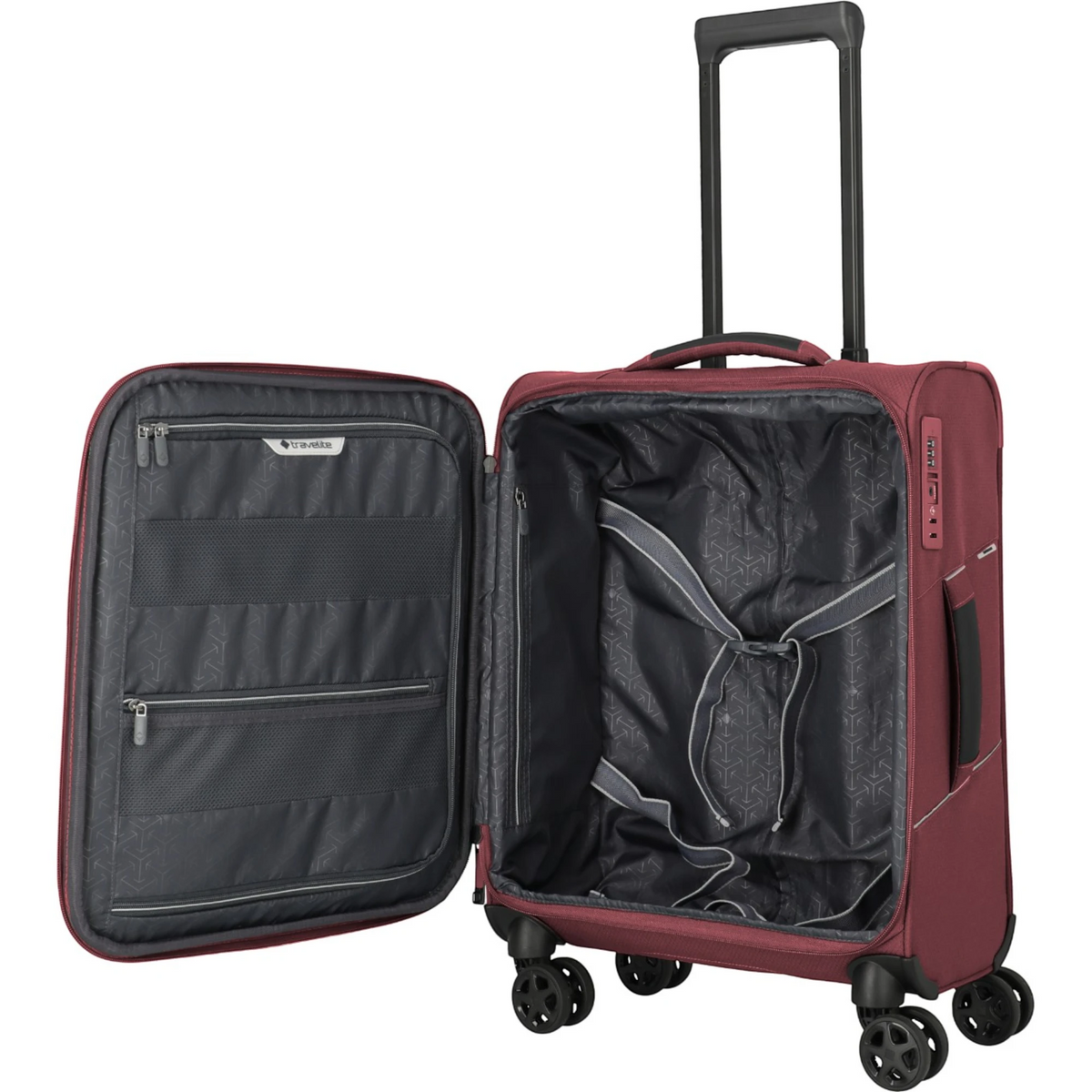 Travelite Skaii 4-Rollen-Bordtrolley S 55 cm -Red
