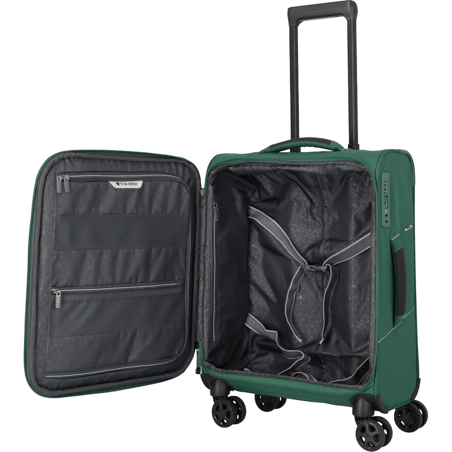 Travelite Skaii 4-Rollen-Bordtrolley S 55 cm -Green