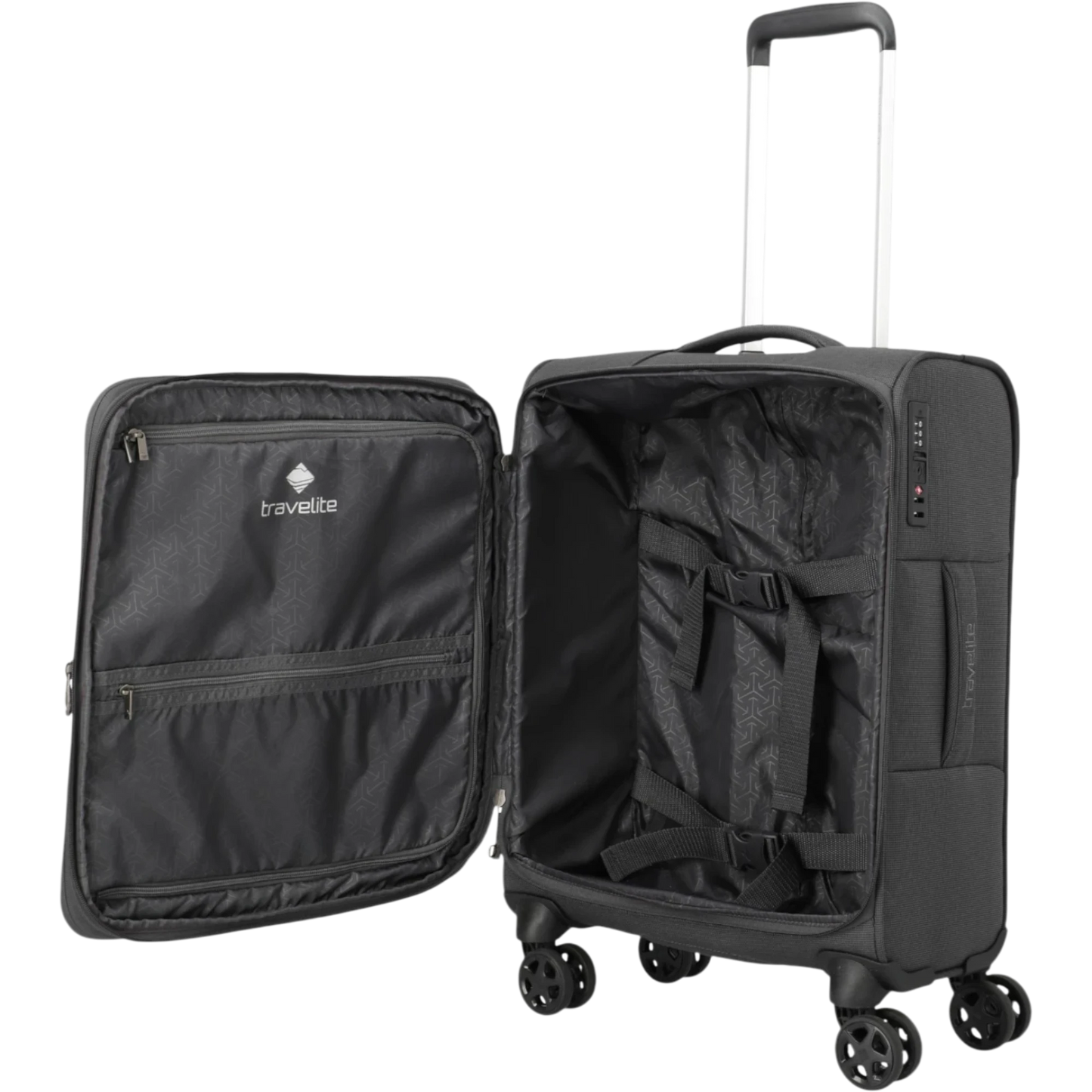 Travelite Cubis 4-Rollen-Handgepäck Koffer S erw. 55 cm -Anthrazit KOFFER-PLUS.COM