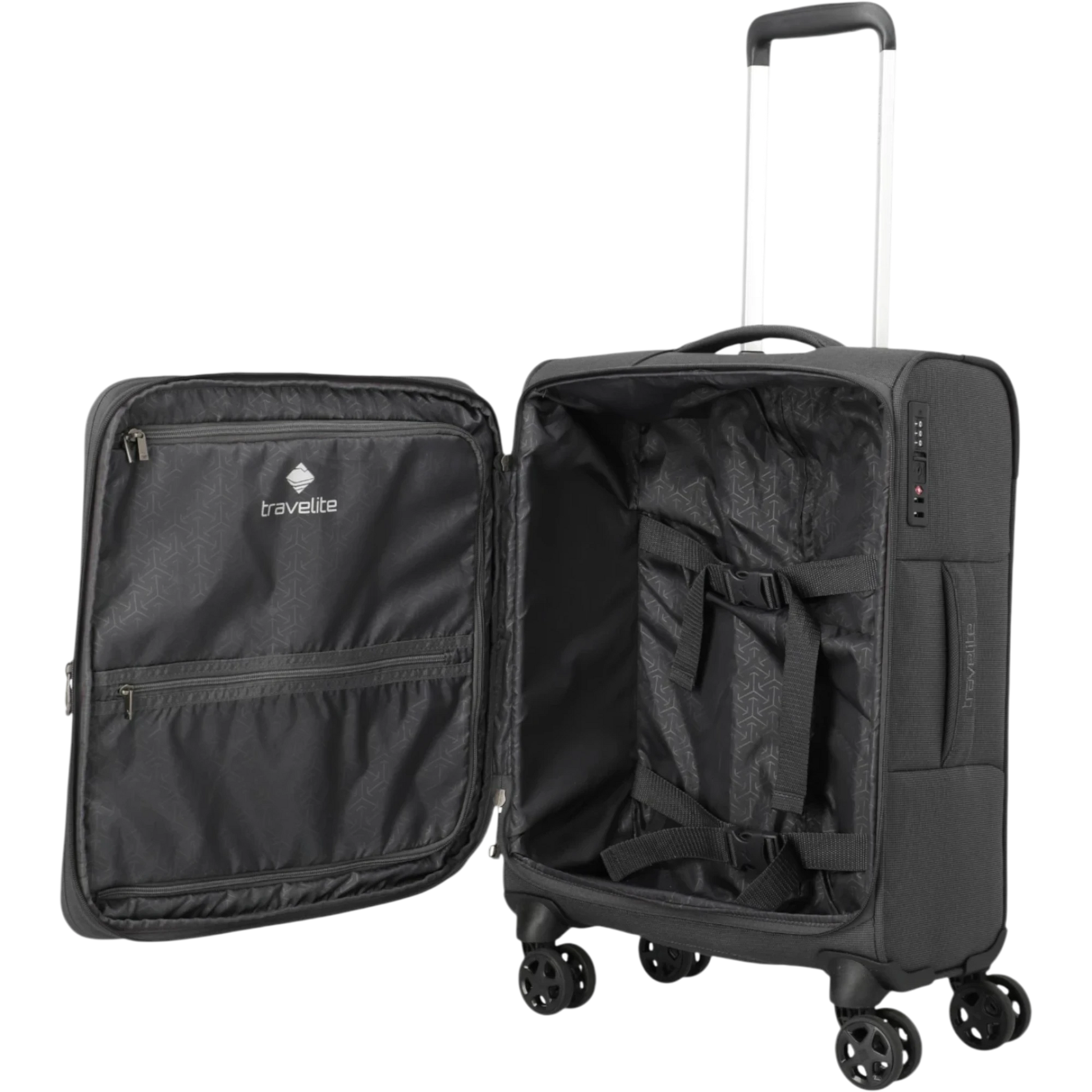 Travelite Cubis 4-Rollen-Handgepäck Koffer S erw. 55 cm -Anthrazit KOFFER-PLUS.COM