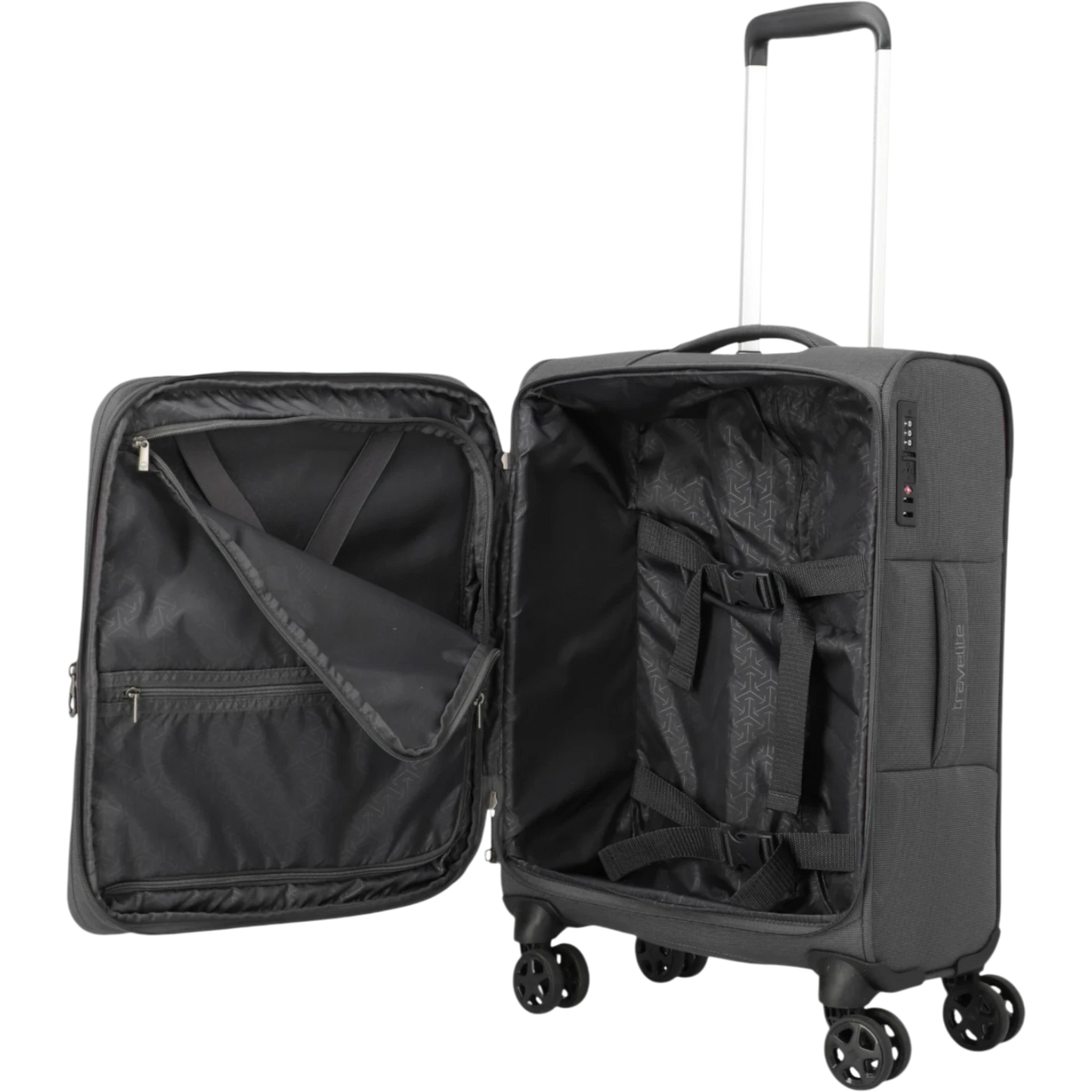 Travelite Cubis 4-Rollen-Handgepäck Koffer S erw. 55 cm -Anthrazit KOFFER-PLUS.COM