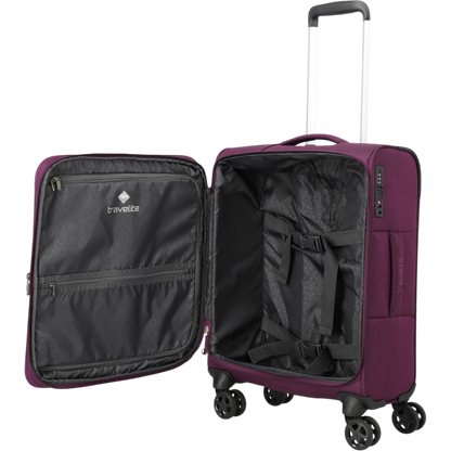 Travelite Cubis 4-Rollen-Handgepäck Koffer S erw. 55 cm -Berry KOFFER-PLUS.COM