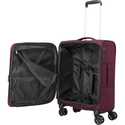 Travelite Cubis 4-Rollen-Handgepäck Koffer S erw. 55 cm -Berry KOFFER-PLUS.COM
