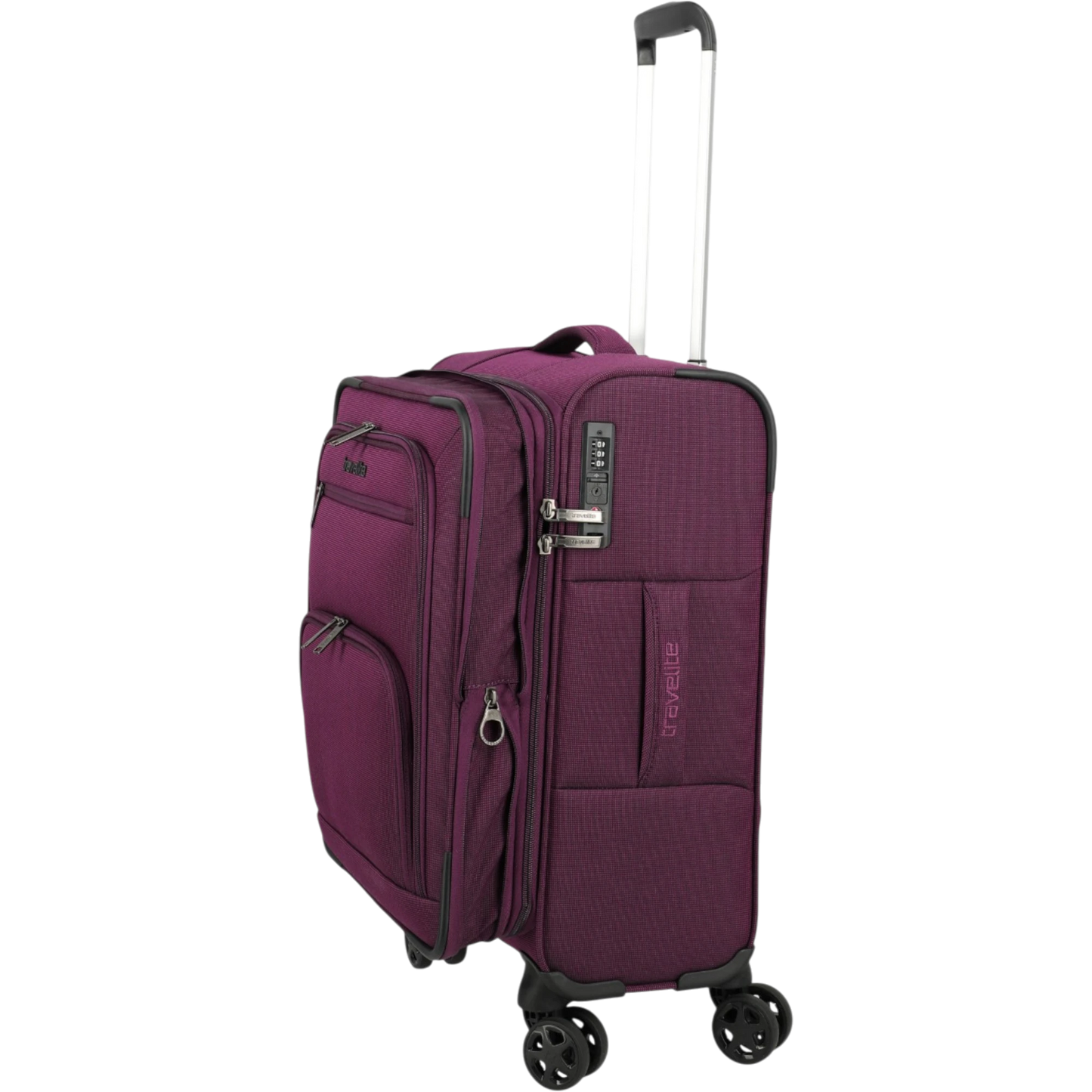 Travelite Cubis 4-Rollen-Handgepäck Koffer S erw. 55 cm -Berry KOFFER-PLUS.COM