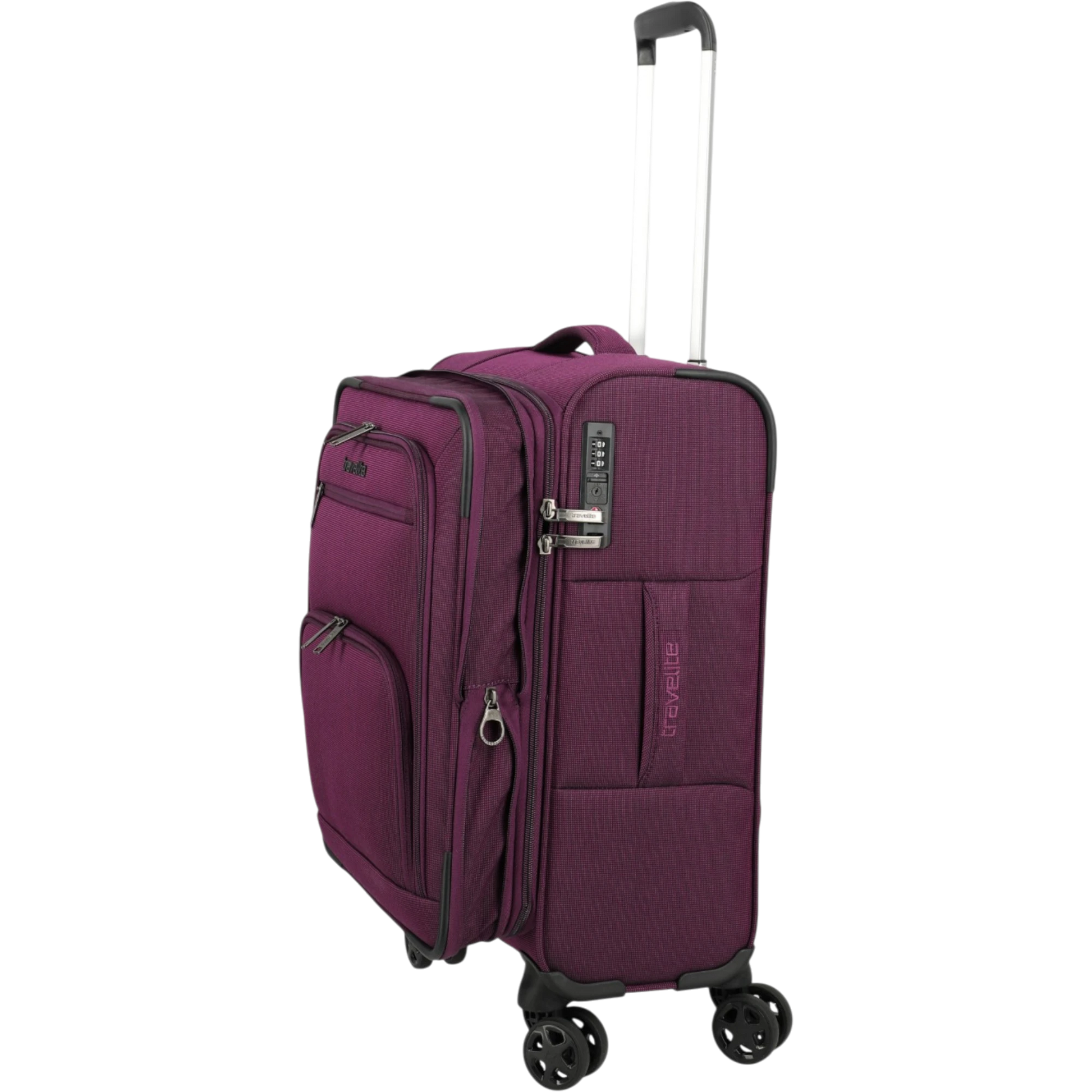 Travelite Cubis 4-Rollen-Handgepäck Koffer S erw. 55 cm -Berry KOFFER-PLUS.COM