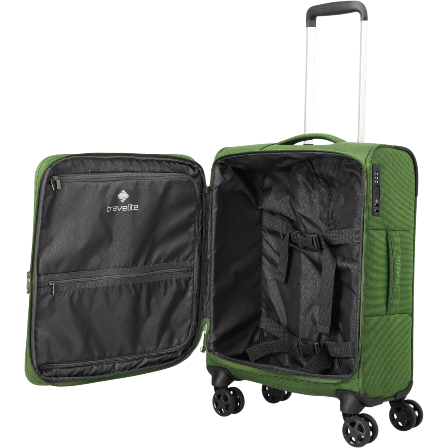 Travelite Cubis 4-Rollen-Handgepäck Koffer S erw. 55 cm -Green KOFFER-PLUS.COM