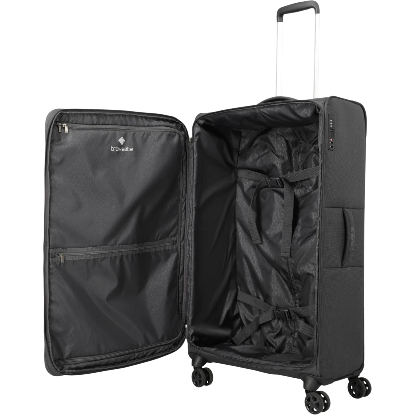 Travelite Cubis 4-Rollen-Koffer L erw. 83 cm -Anthrazit KOFFER-PLUS.COM
