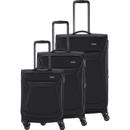 Travelite Chios  4-Rollen-Trolleyset 3tlg. L/M/S -Schwarz KOFFER-PLUS.COM