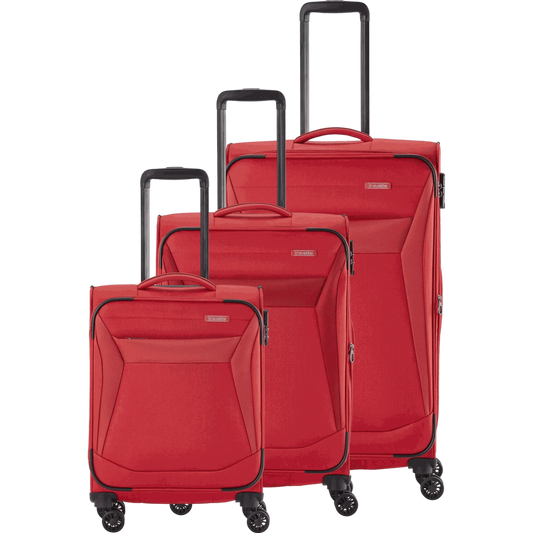 Travelite Chios  4-Rollen-Trolleyset 3tlg. L/M/S -Rot KOFFER-PLUS.COM