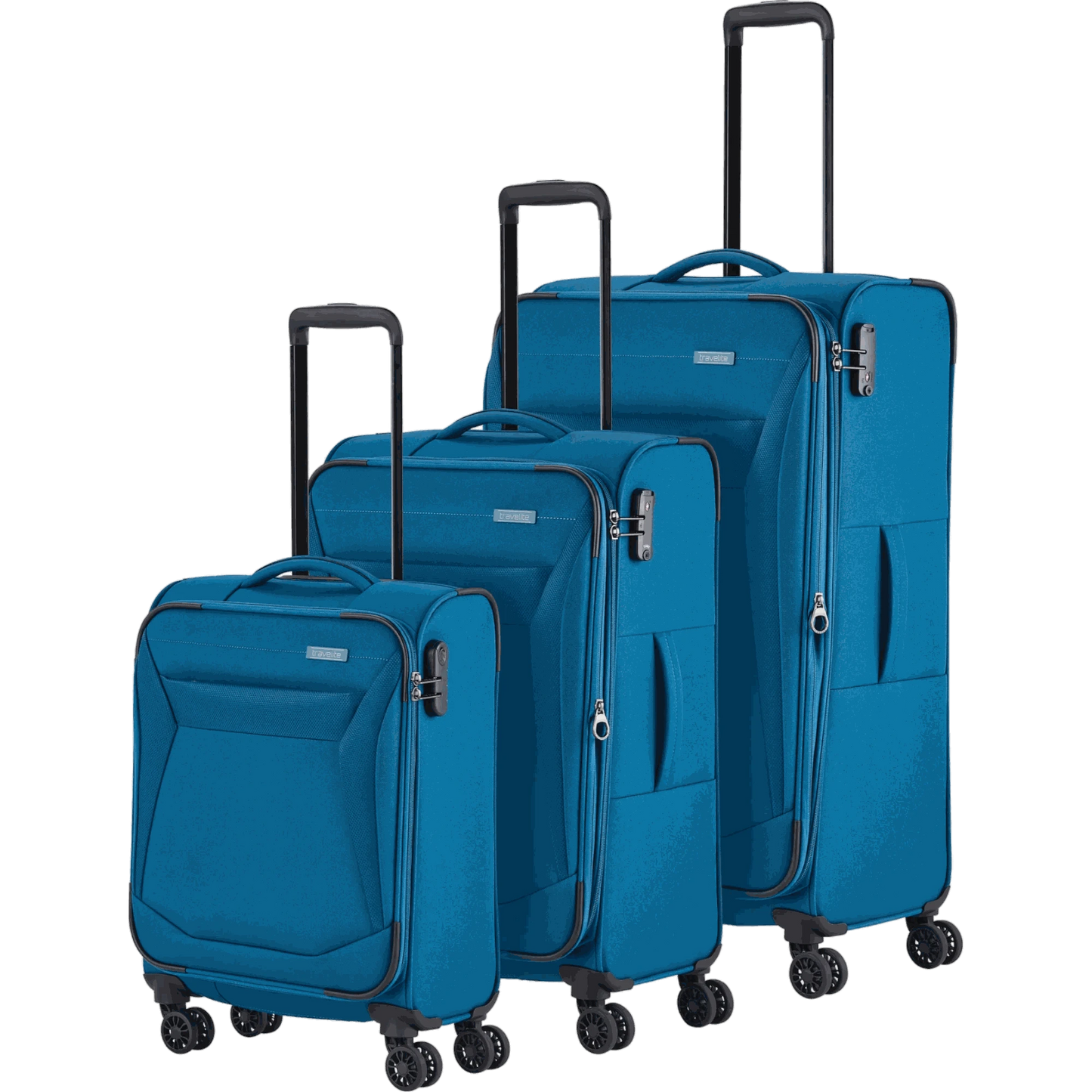 Travelite Chios  4-Rollen-Trolleyset 3tlg. L/M/S -Petrol KOFFER-PLUS.COM