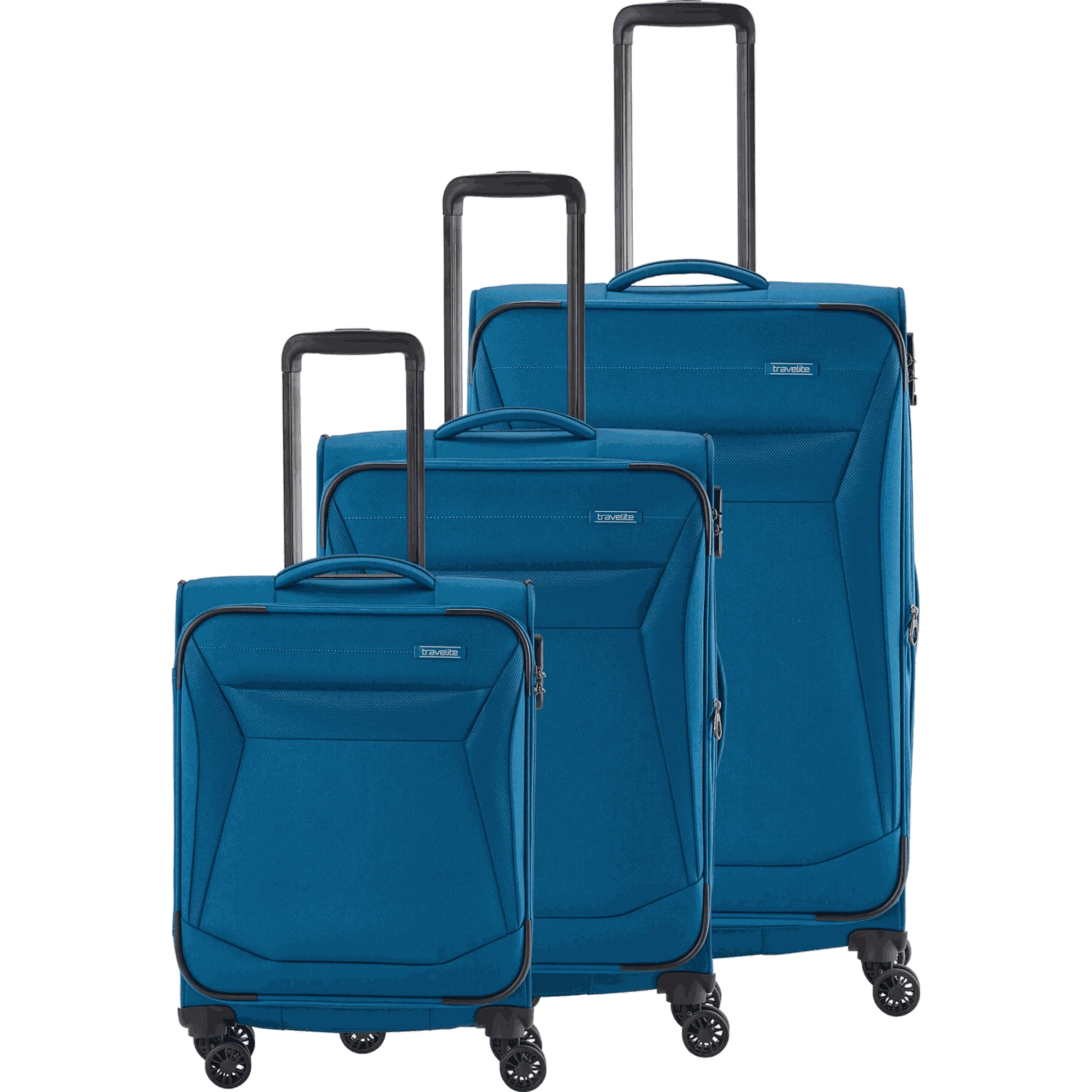 Travelite Chios  4-Rollen-Trolleyset 3tlg. L/M/S -Petrol KOFFER-PLUS.COM