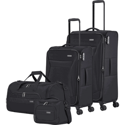 Travelite Chios 4-Rollen-Trolleyset 4tlg. L/M/S/BC -Schwarz KOFFER-PLUS.COM