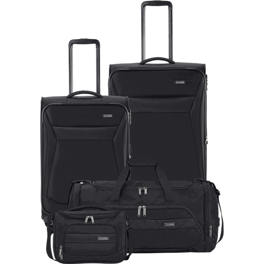 Travelite Chios 4-Rollen-Trolleyset 4tlg. L/M/S/BC -Schwarz KOFFER-PLUS.COM