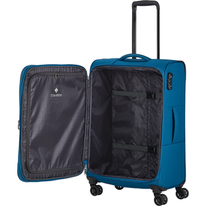 Travelite Chios  4-Rollen Trolley M 67 cm -Petrol KOFFER-PLUS.COM