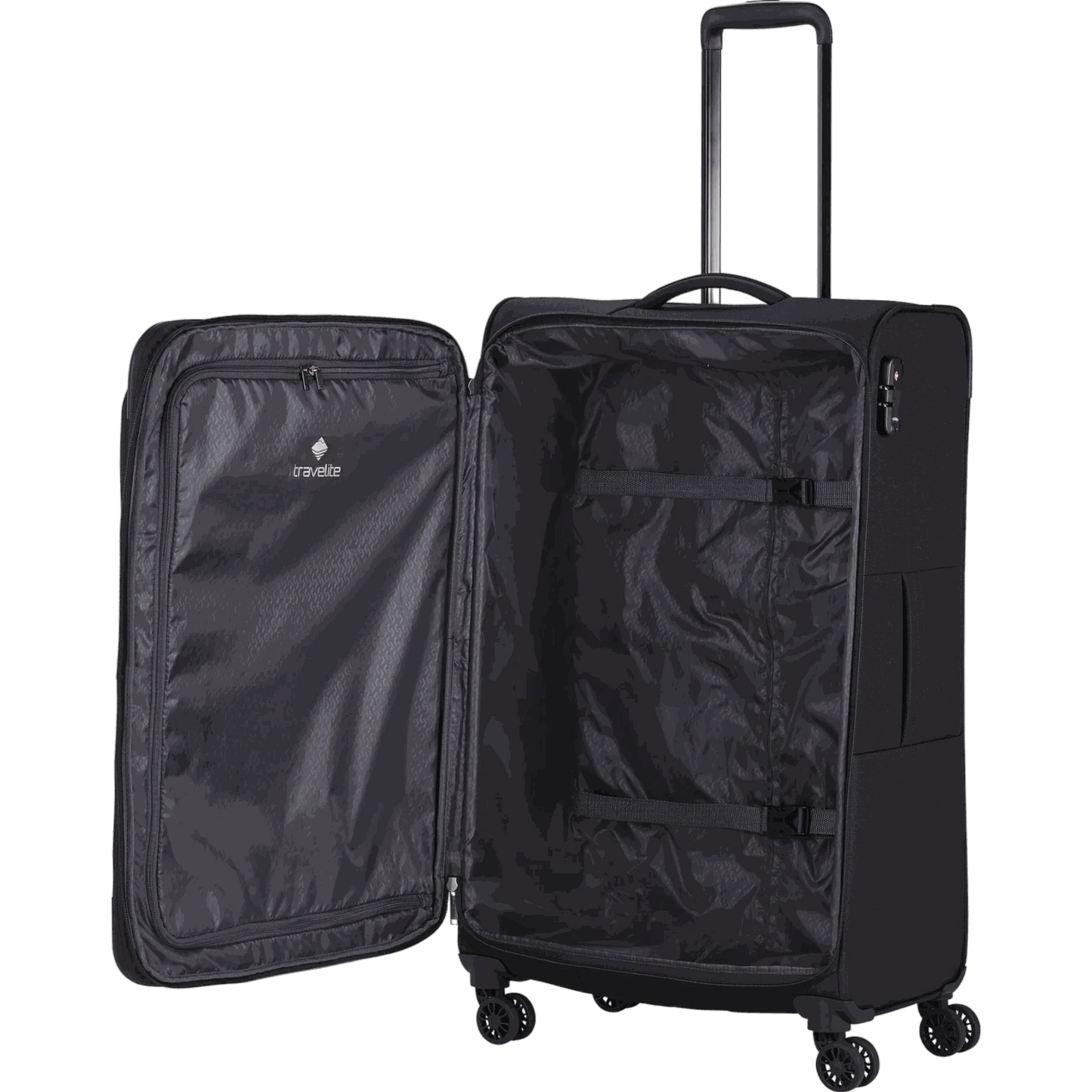 Travelite Chios 4-Rollen-Trolleyset 4tlg. L/M/S/BC -Schwarz KOFFER-PLUS.COM