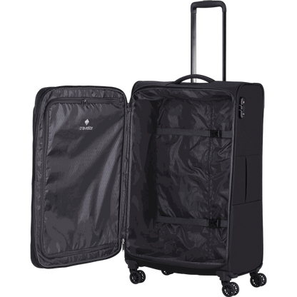 Travelite Chios 4-Rollen-Trolleyset 4tlg. L/M/S/BC -Schwarz KOFFER-PLUS.COM