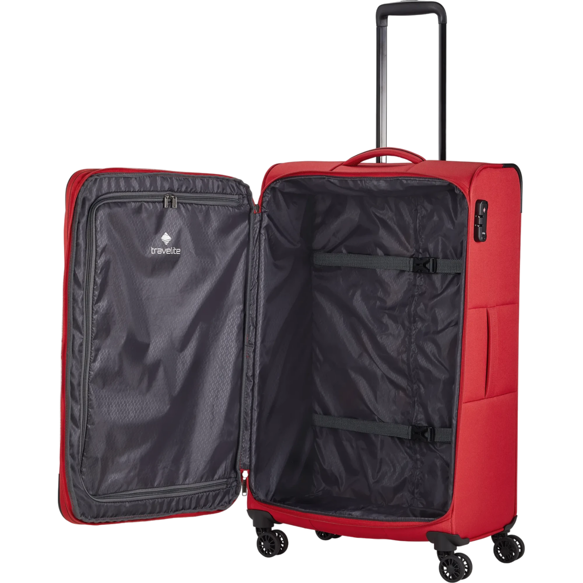 Travelite Chios  4-Rollen Trolley L 78 cm -Rot KOFFER-PLUS.COM