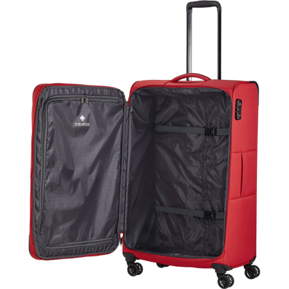 Travelite Chios  4-Rollen Trolley L 78 cm -Rot KOFFER-PLUS.COM