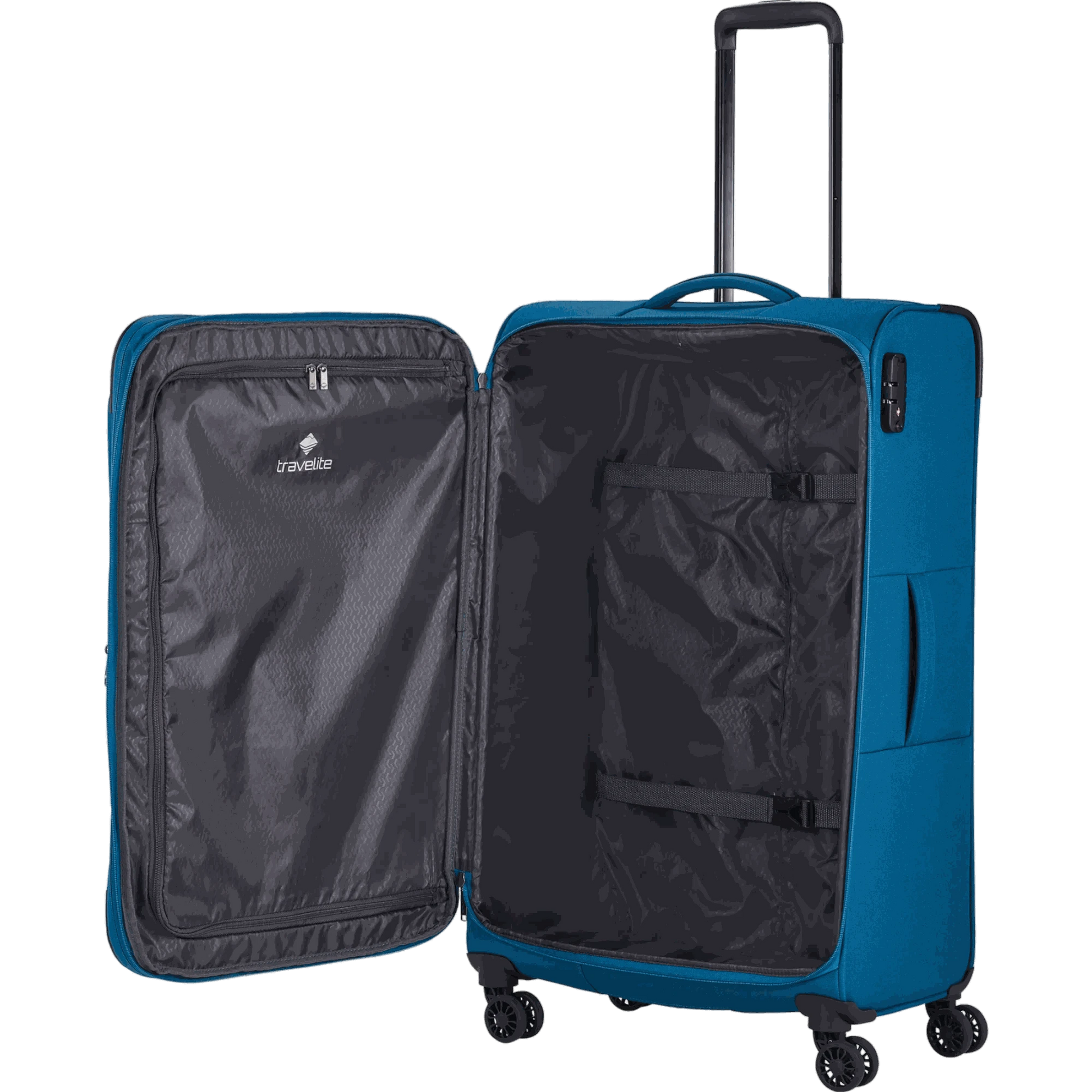 Travelite Chios 4-Rollen-Trolleyset 4tlg. L/M/S/BC -Petrol KOFFER-PLUS.COM