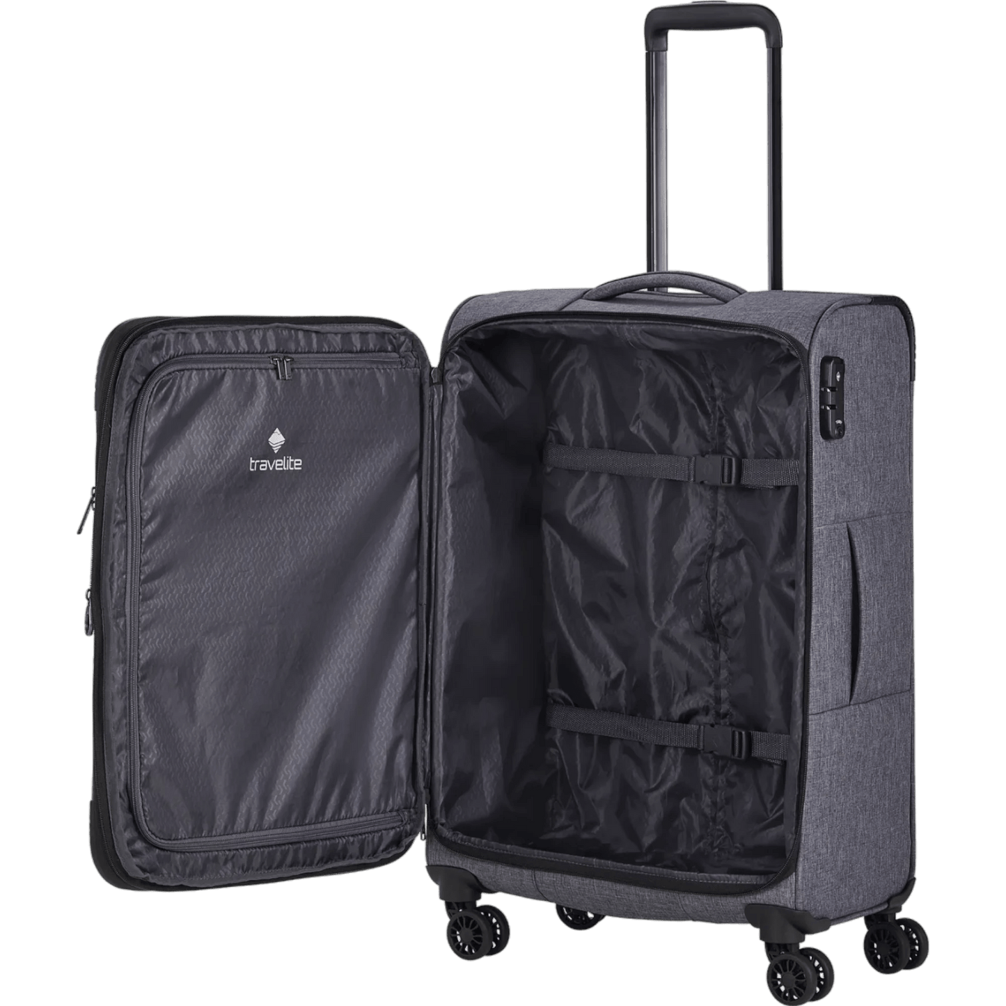 Travelite Adria  4-Rollen Trolley 67 cm -Anthrazit KOFFER-PLUS.COM