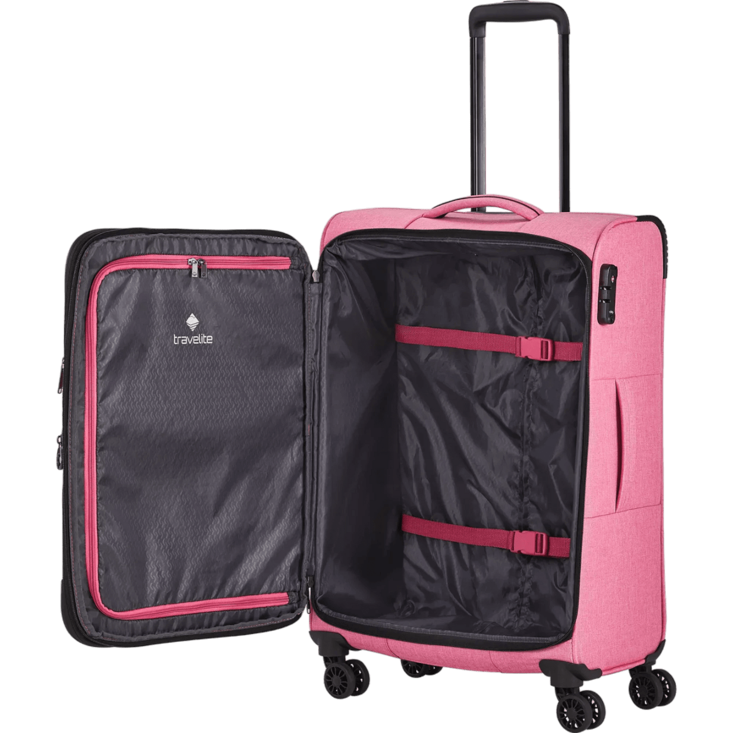 Travelite Adria  4-Rollen Trolley 67 cm -Rosa KOFFER-PLUS.COM