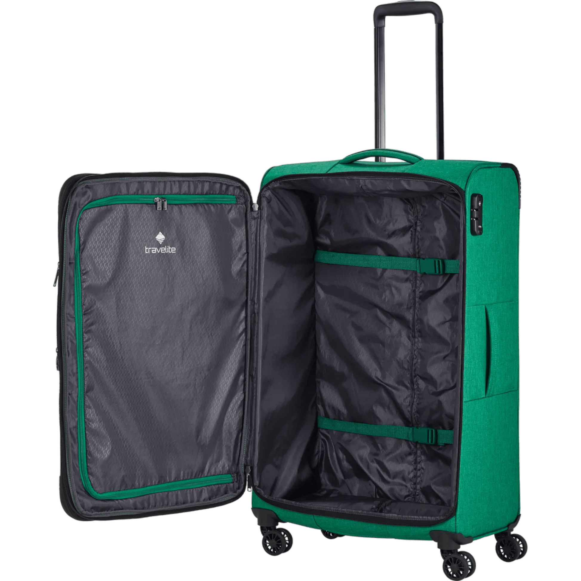 Travelite Adria  4-Rollen Trolley 78 cm -Grün KOFFER-PLUS.COM