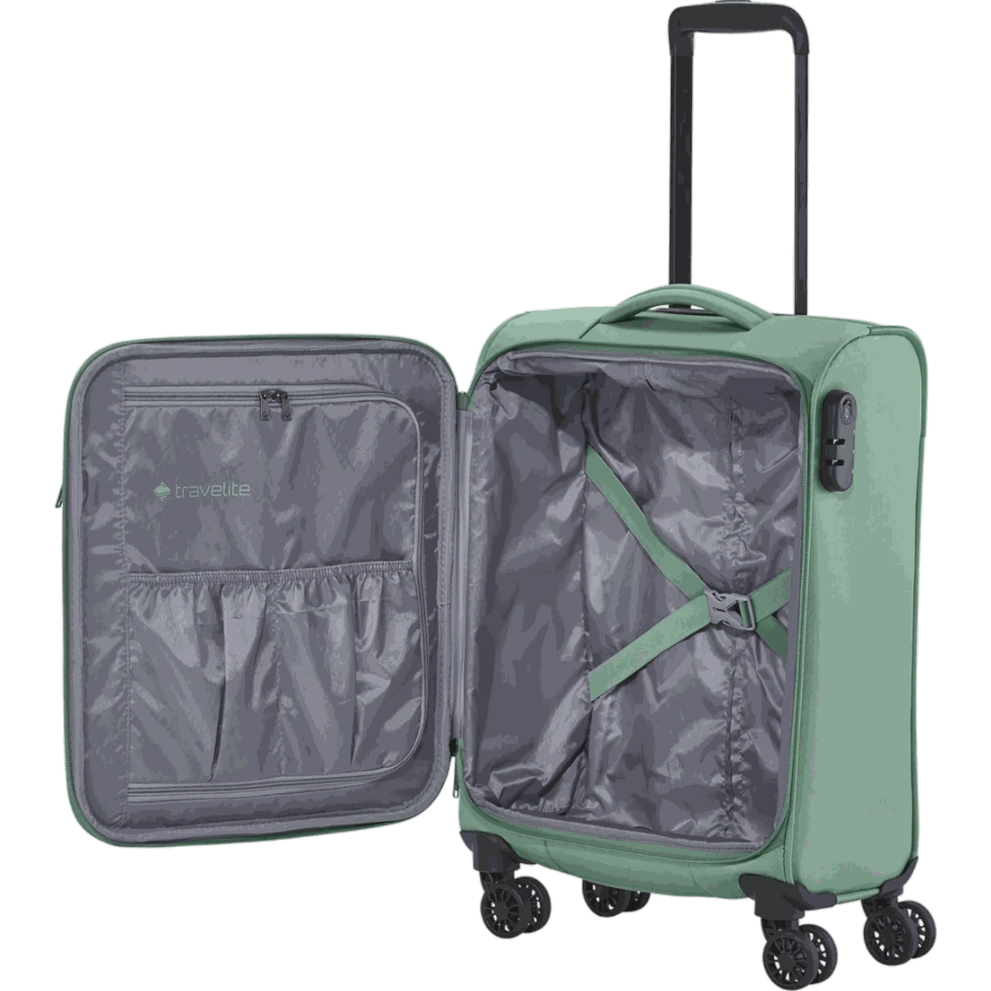 Travelite Croatia  4-Rollen-Kabinentrolley S 55 cm -Mint KOFFER-PLUS.COM