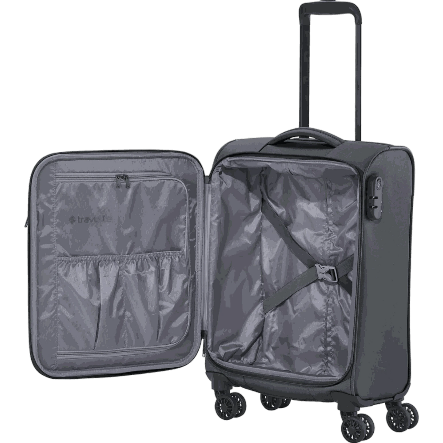 Travelite Croatia  4-Rollen-Kabinentrolley S 55 cm -Tannengrün KOFFER-PLUS.COM