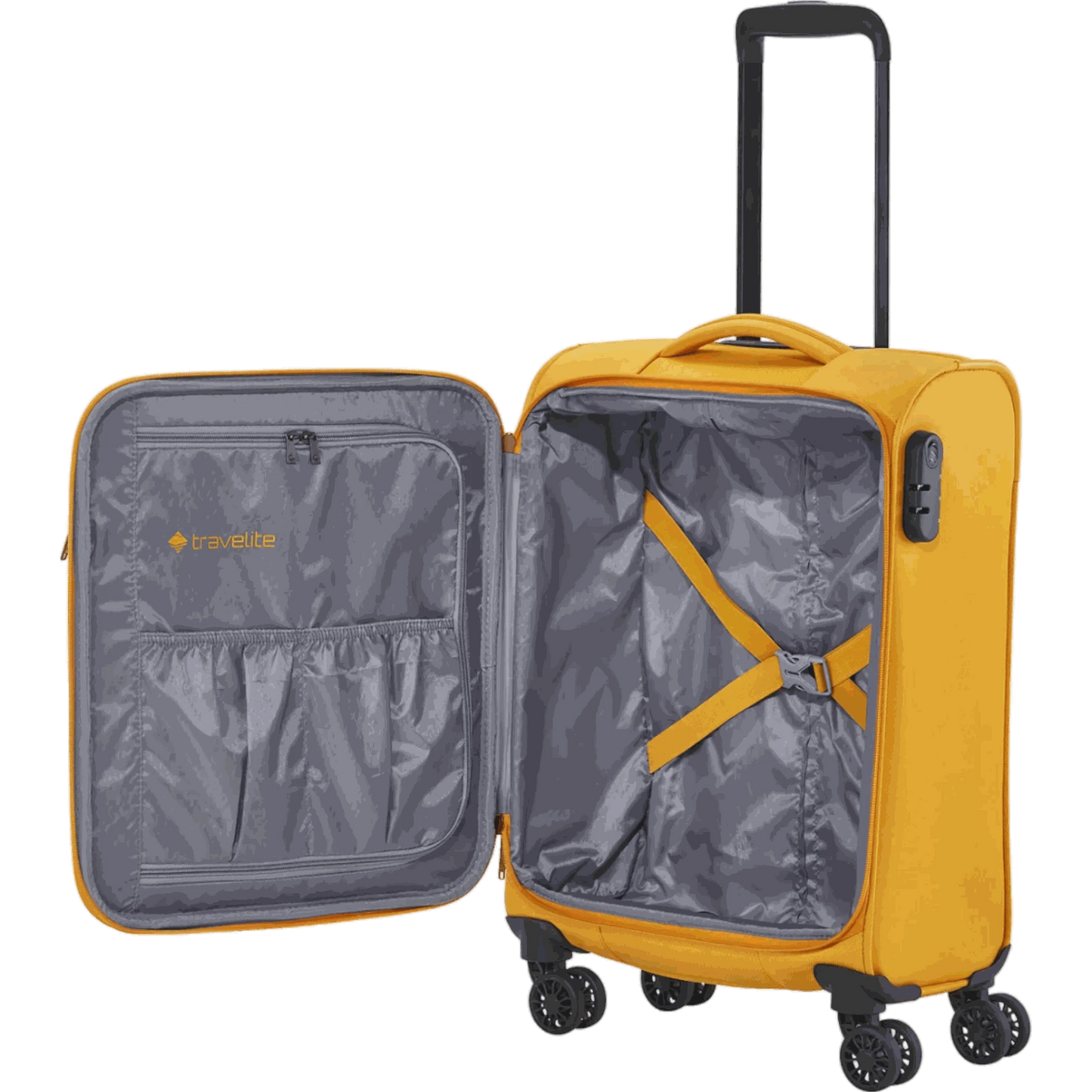 Travelite Croatia  4-Rollen-Kabinentrolley S 55 cm -Curry KOFFER-PLUS.COM