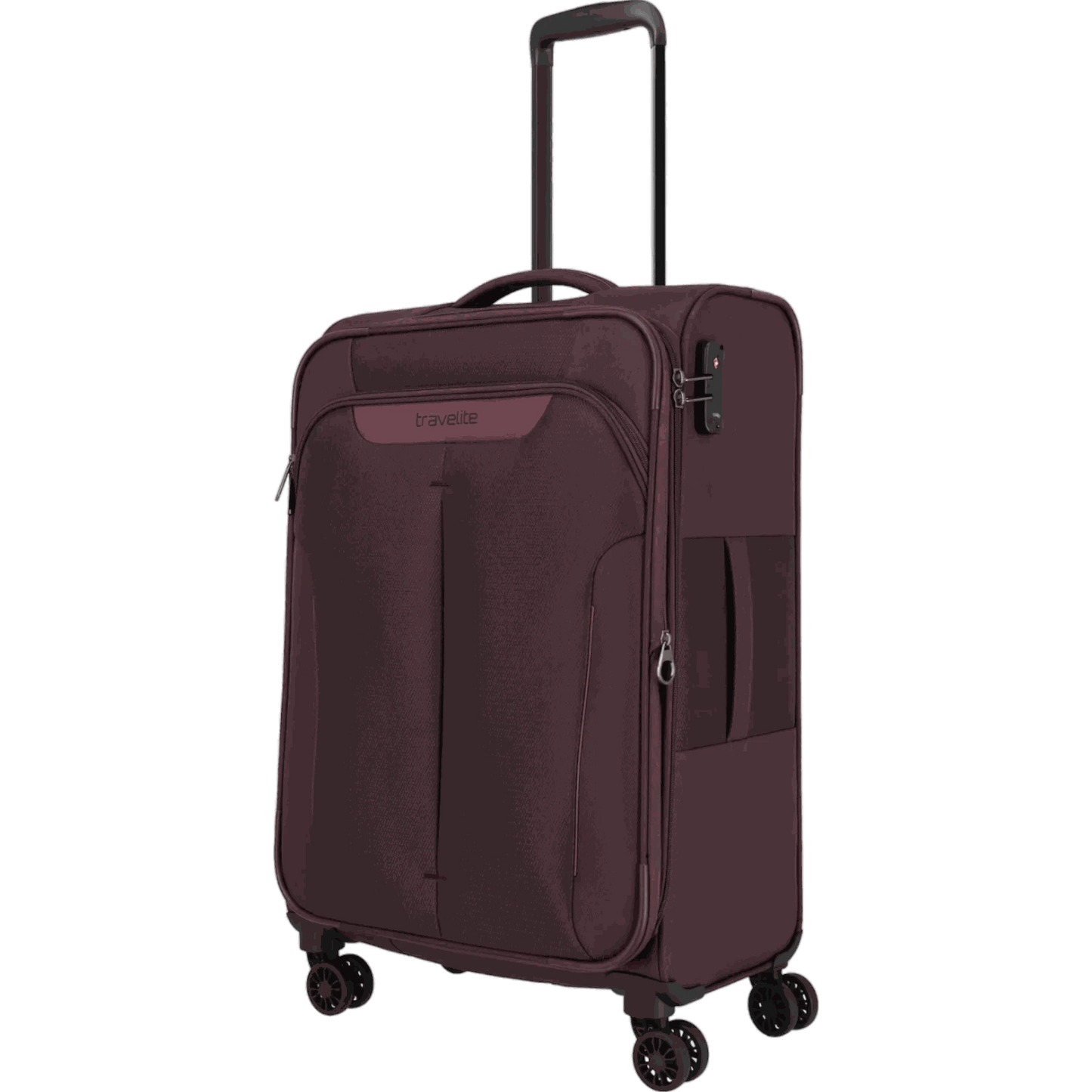 Travelite Croatia  4-Rollen-Trolley M 67 cm -Aubergine KOFFER-PLUS.COM