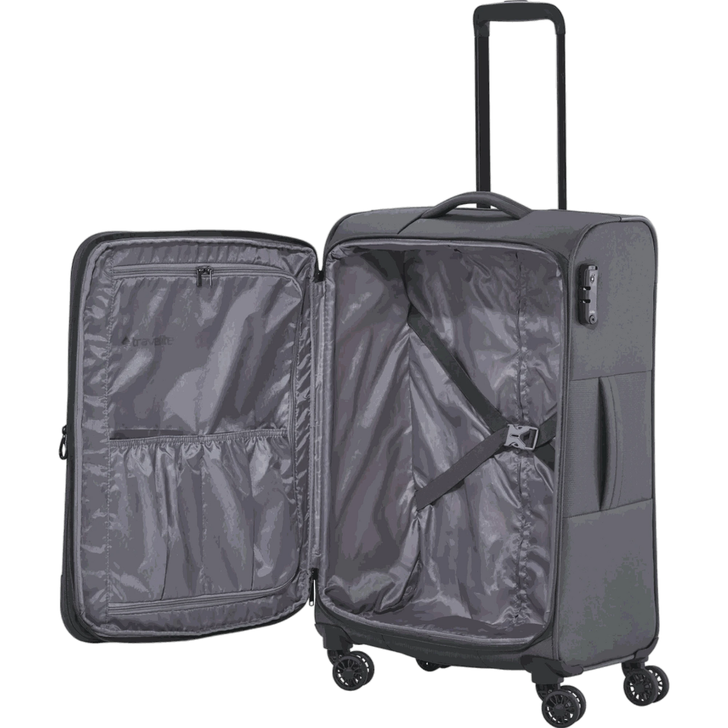 Travelite Croatia  4-Rollen-Trolley M 67 cm -Tannengrün KOFFER-PLUS.COM