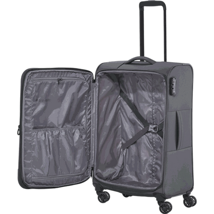 Travelite Croatia  4-Rollen-Trolley M 67 cm -Tannengrün KOFFER-PLUS.COM