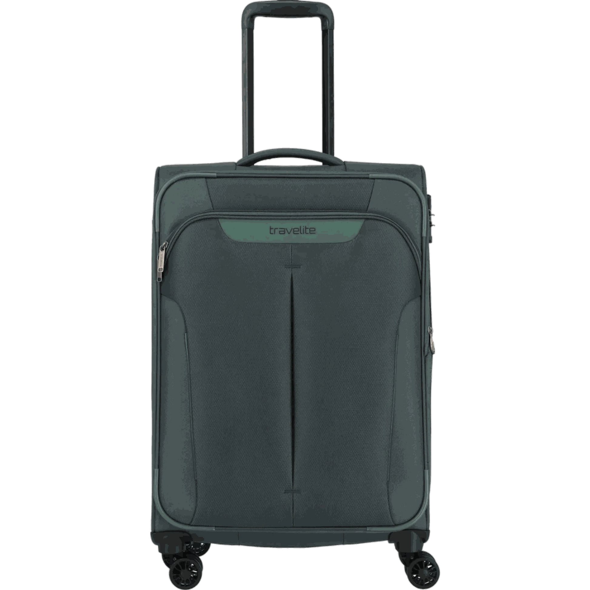 Travelite Croatia  4-Rollen-Trolley M 67 cm -Tannengrün KOFFER-PLUS.COM