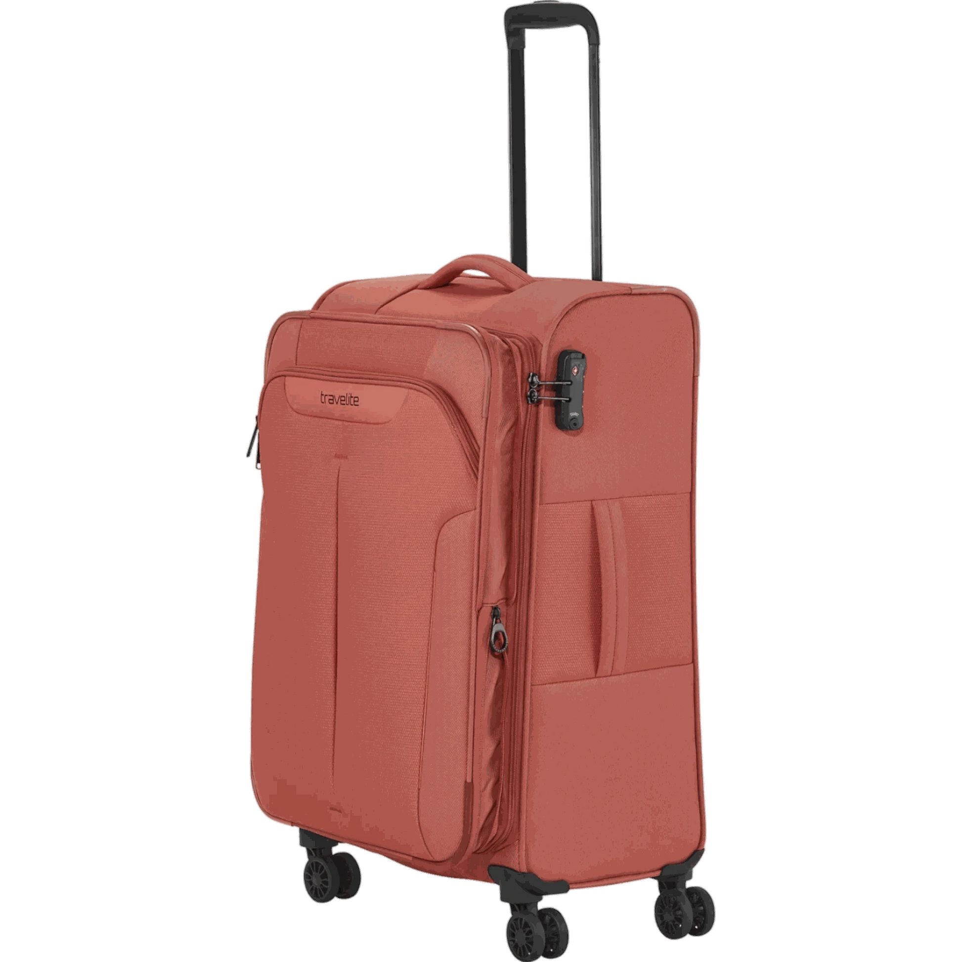 Travelite Croatia  4-Rollen-Trolley M 67 cm -Koralle KOFFER-PLUS.COM