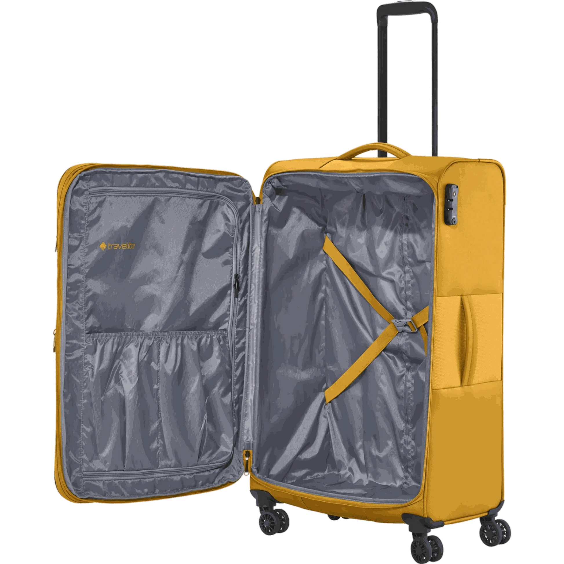 Travelite Croatia  4-Rollen-Trolley L 77 cm -Curry KOFFER-PLUS.COM