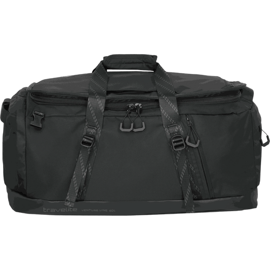 Travelite Venture Line Reisetasche mit Rucksackfunktion L 57 cm -Black KOFFER-PLUS.COM