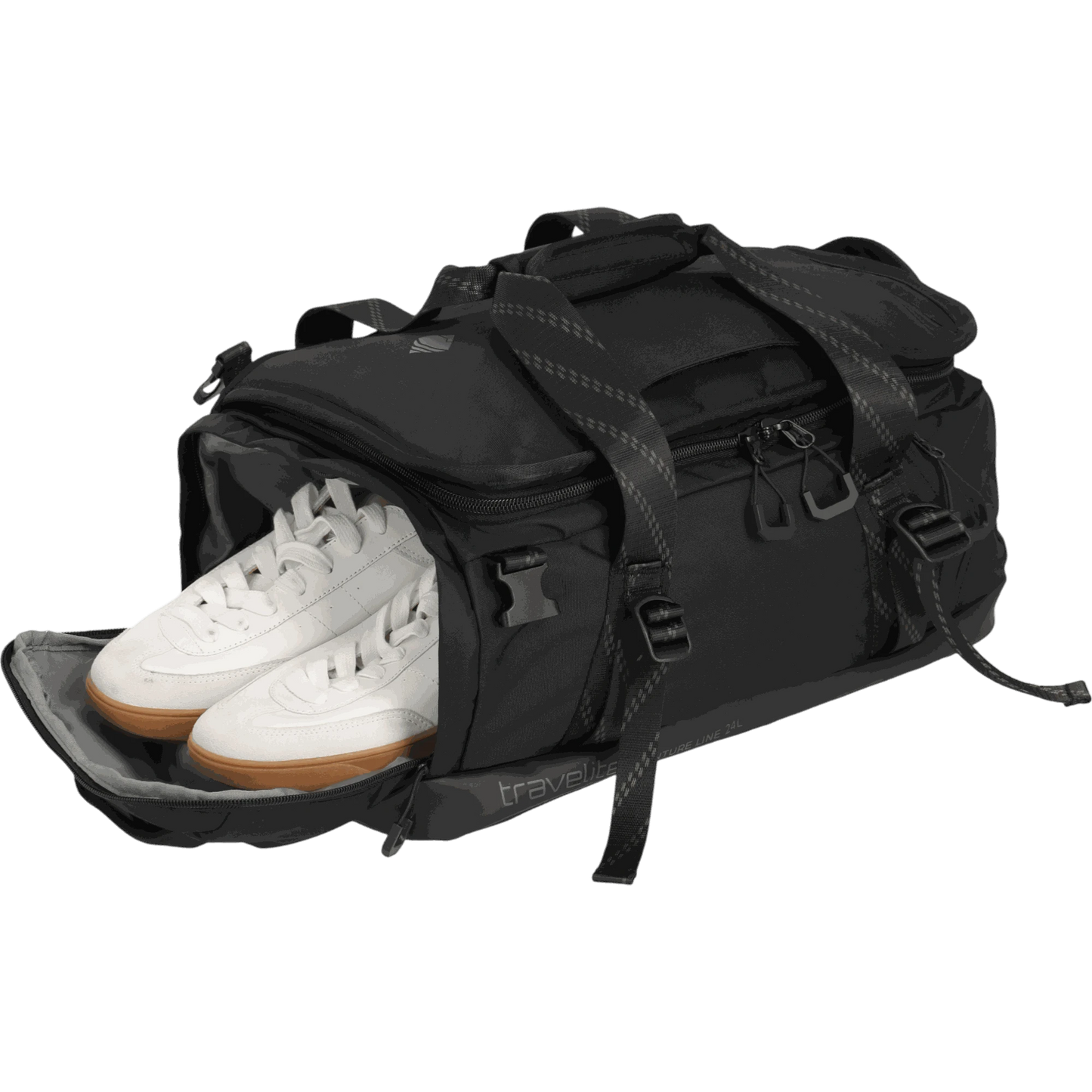 Travelite Venture Line Reisetasche mit Rucksackfunktion S 40 cm -Black KOFFER-PLUS.COM
