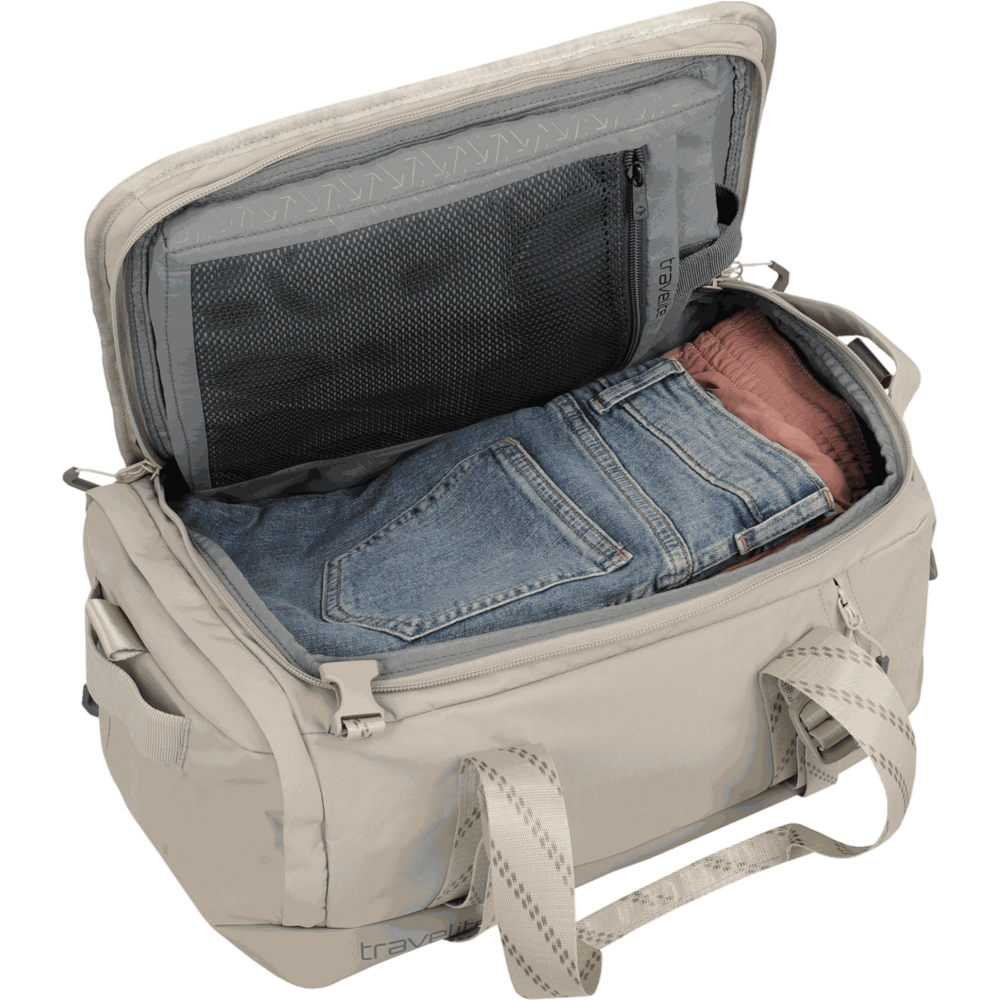 Travelite Venture Line Reisetasche mit Rucksackfunktion S 40 cm -Sand KOFFER-PLUS.COM