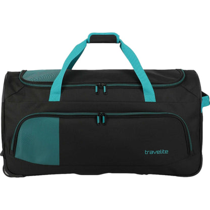 Travelite Basics Fresh Rollenreisetasche 71 cm -schwarz/petrol