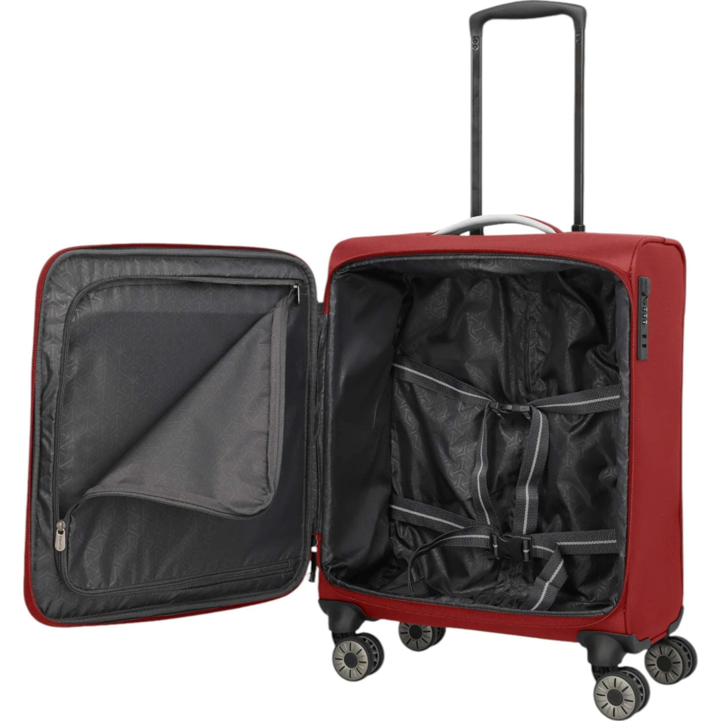 Travelite Jetpack Max 4-Rollen-Kanbinentrolley 55 cm -rot KOFFER-PLUS.COM