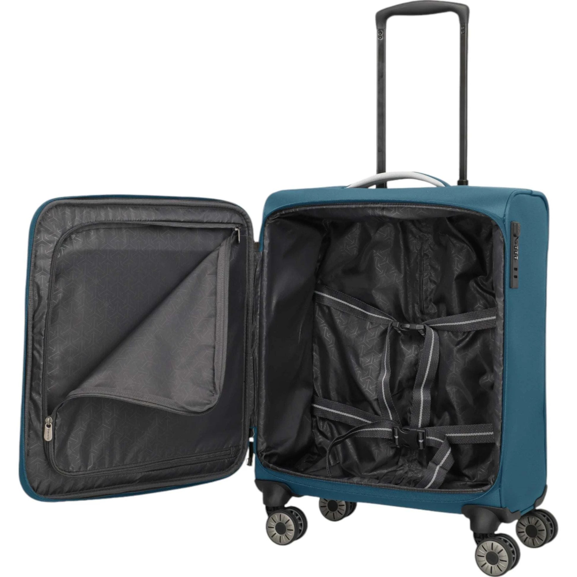 Travelite Jetpack Max 4-Rollen-Kanbinentrolley 55 cm -petrol KOFFER-PLUS.COM