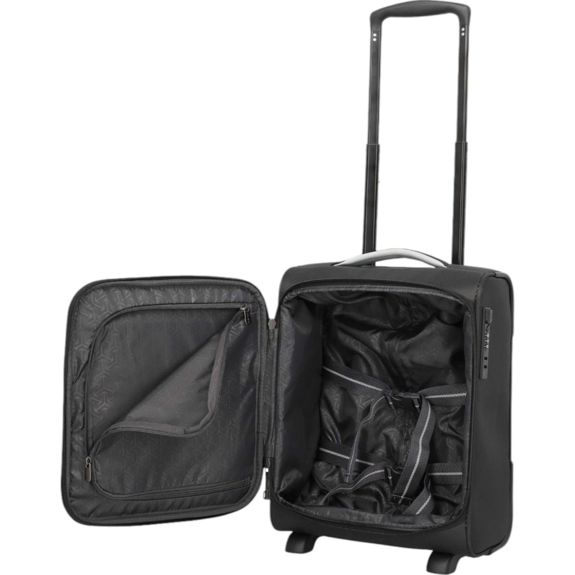 Travelite Jetpack Easy 2-Rollen Bordtrolley 40 cm -schwarz KOFFER-PLUS.COM