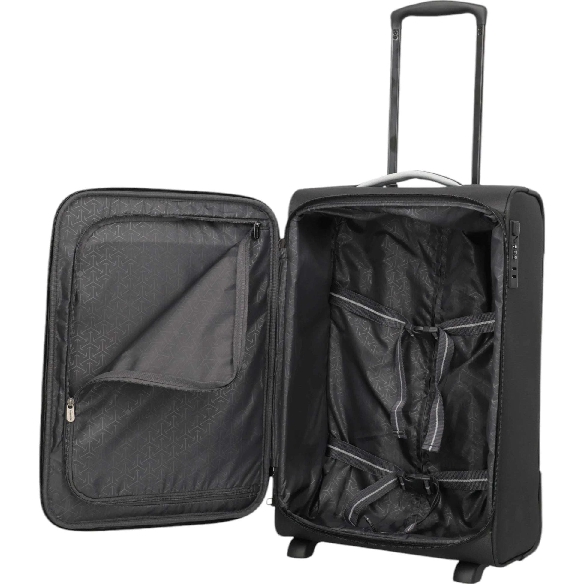 Travelite Jetpack Slim 2-Rollen-Handgepäcktrolley 55 cm -schwarz KOFFER-PLUS.COM