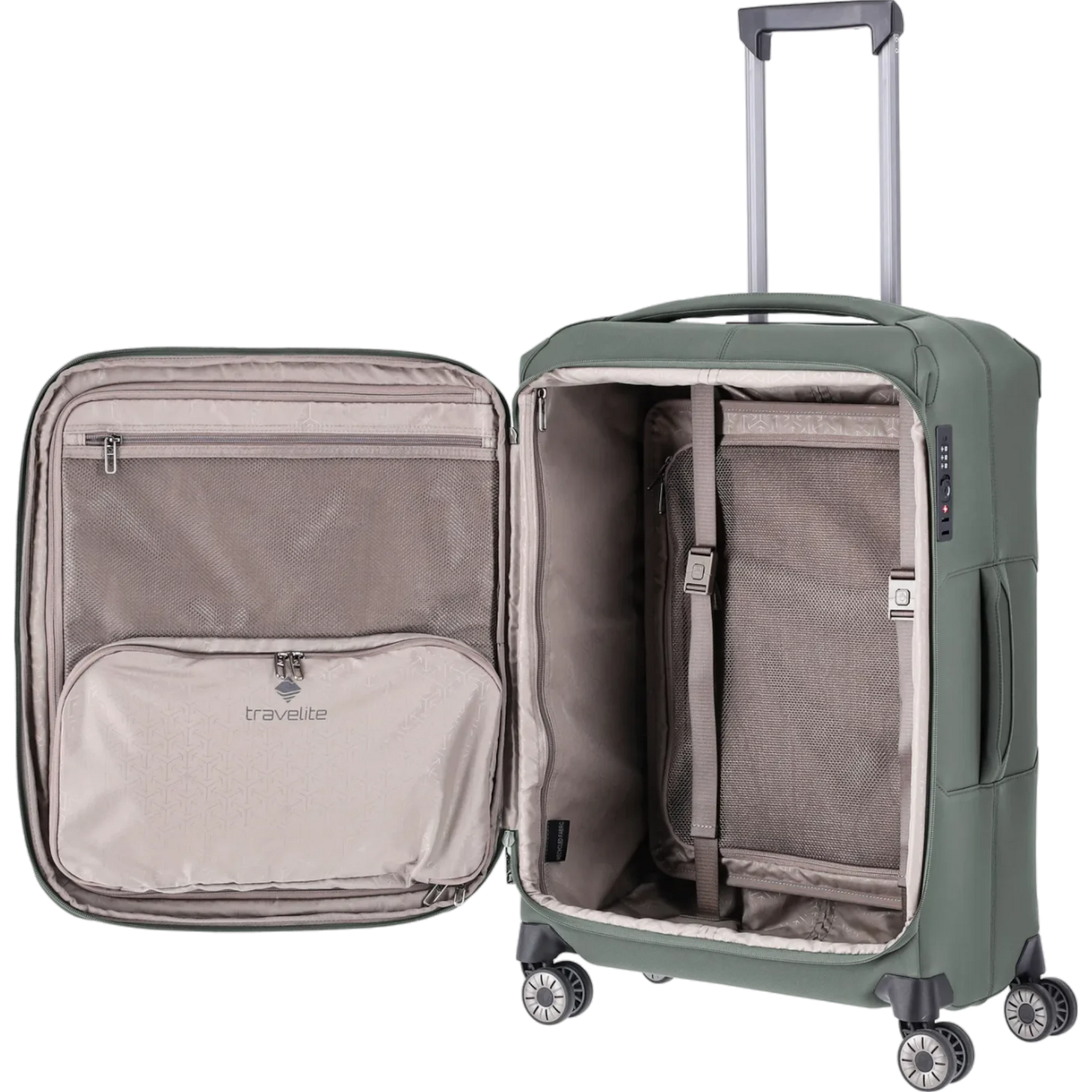 Travelite Priima  4-Rollen-Trolley 68 cm -Oliv KOFFER-PLUS.COM