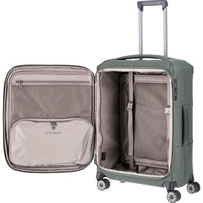 Travelite Priima  4-Rollen-Trolley 68 cm -Oliv KOFFER-PLUS.COM